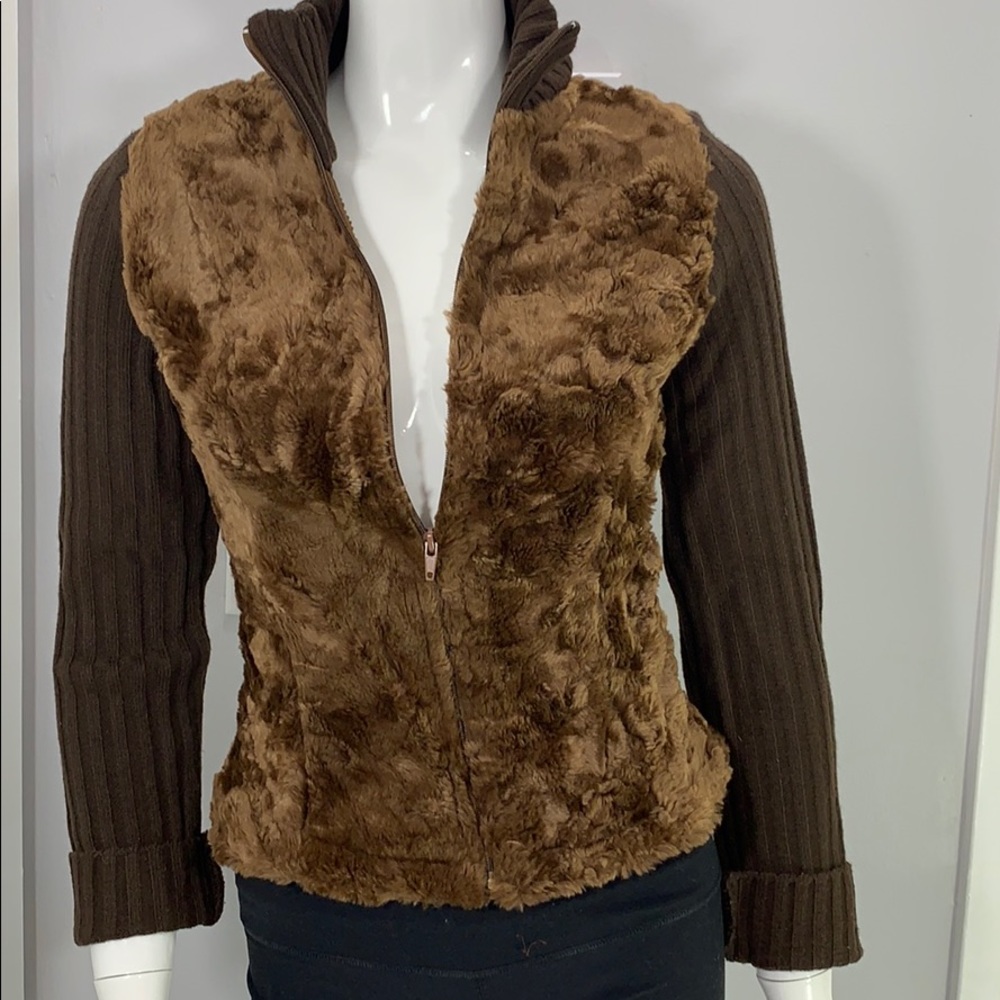 Brown Faux Fur Sweater